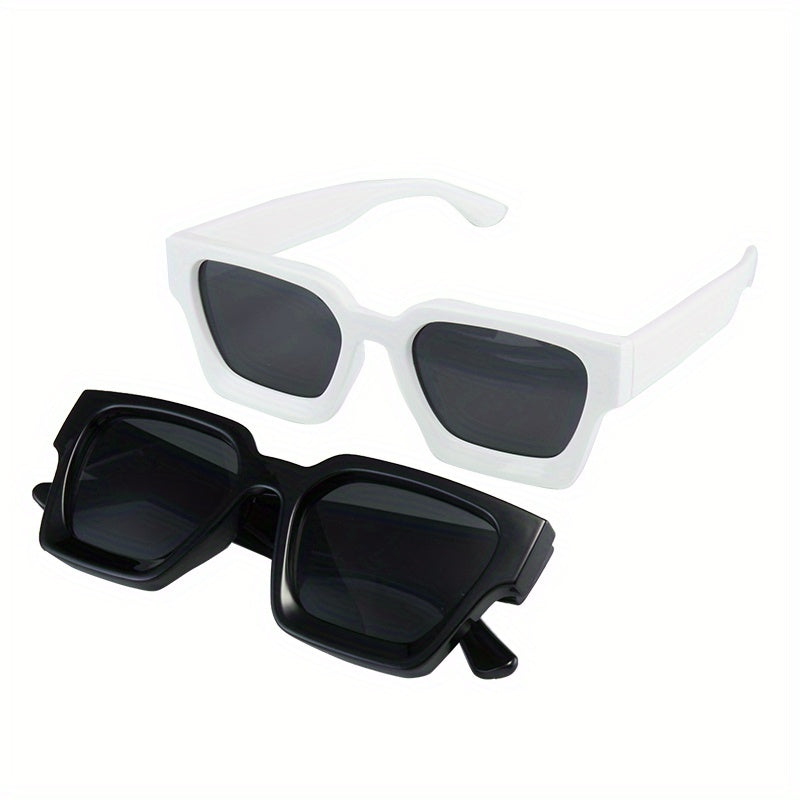 Sunglasses : Zonnebril met Dik Montuur Heren - C1 Zwart in C14 Wit Zwart van Pantino