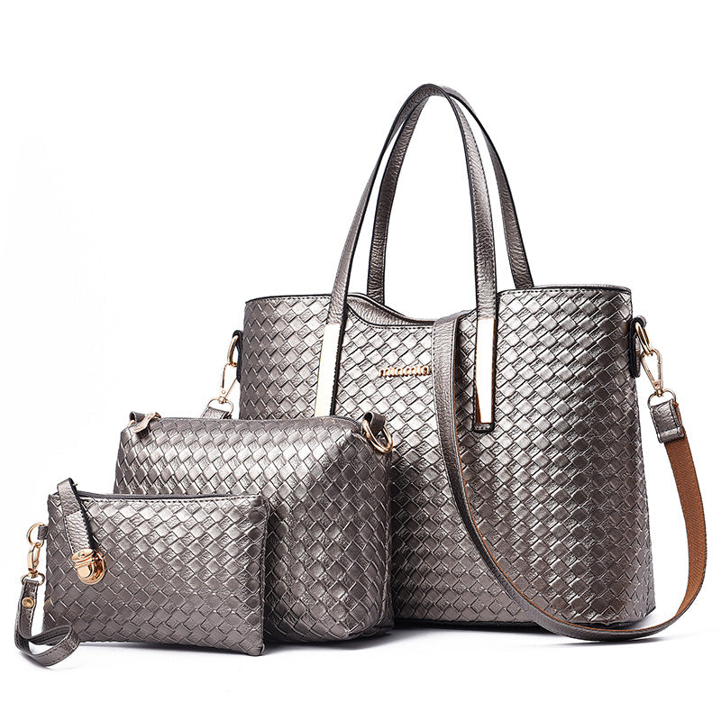 bags : Handtas Zwart - EleganceCarry - Luxe in Zilver van Pantino