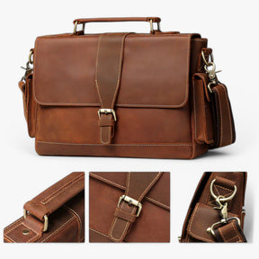 bags : Leren Werktas Leer - Bruin in van Pantino