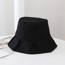 Bucket Hat : Zomer Solid Bucket Hat - Geel in Zwart van Pantino