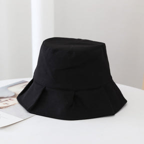 Bucket Hat : Zomer Solid Bucket Hat - Geel in Zwart van Pantino