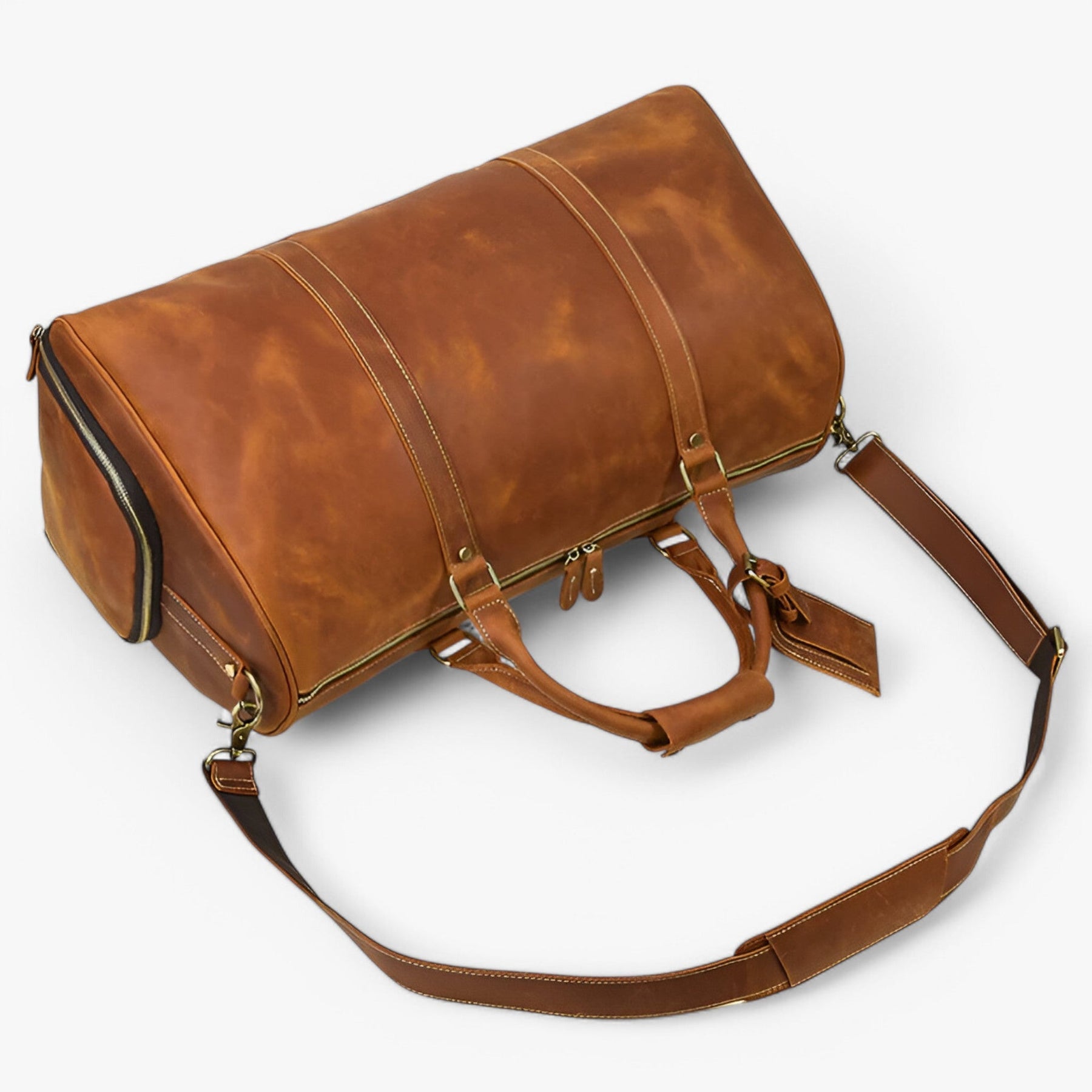 bags : Reistas Bruin 55cm - Elegante Lederen Leer in van Pantino