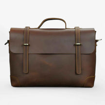 Bags : Leren laptoptas voor heren Oro in Rood bruin 14 inch van Pantino