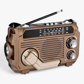 Gadgets : Multifunctionele Zonneradio - Voorbereid op Elke Situatie - Lichtbruin in van Pantino