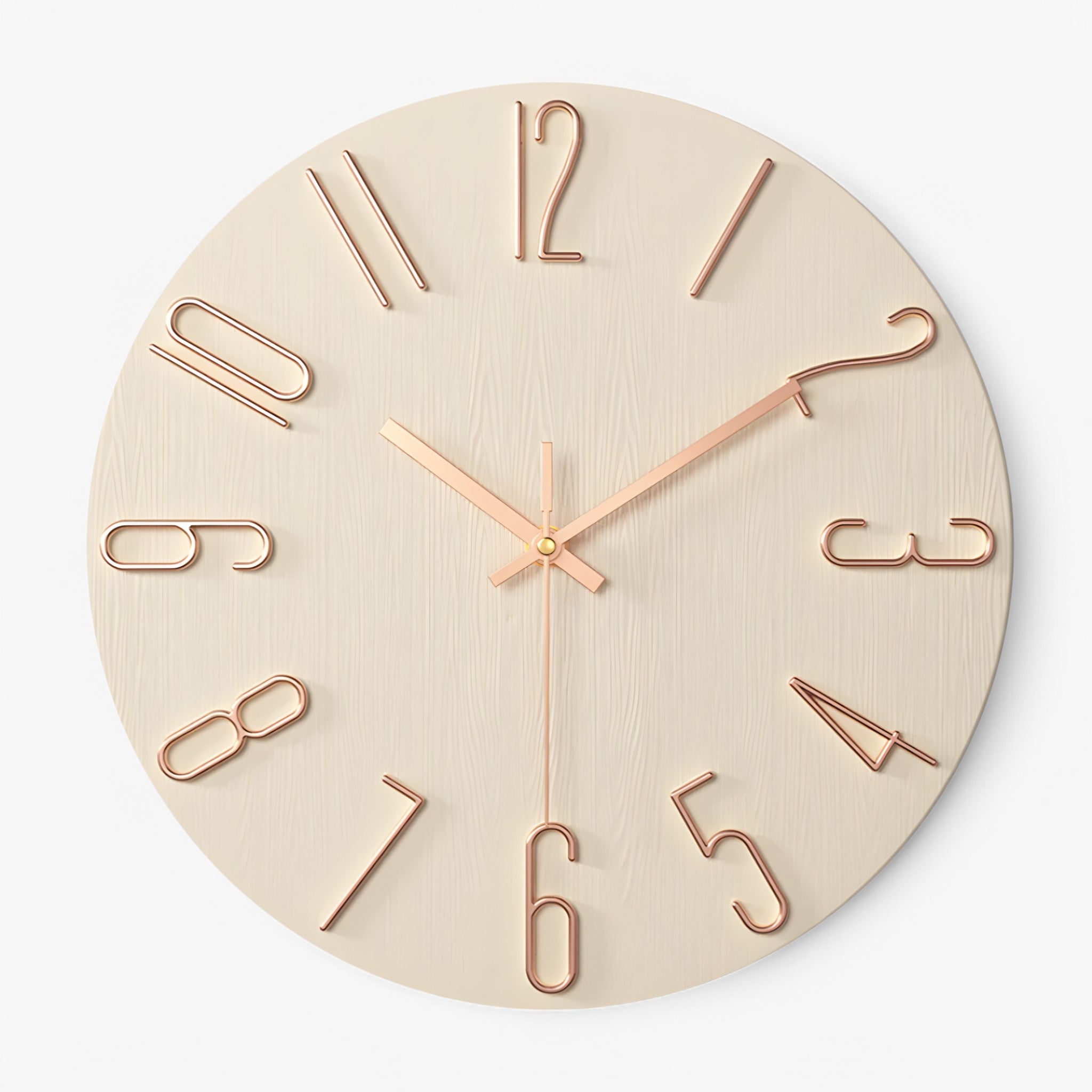 Wall Clocks : Wandklok Modern Stil Heren Design, Groot 60cm, Zwart Metaal in Rosa van Pantinoshop