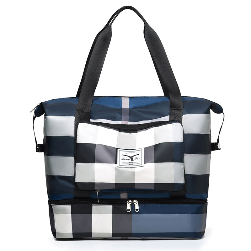 bags : Grote Travel Tas Blauw - Ruimtelijk Waterdicht Reizen - Nylon in Blauw van Pantino