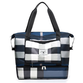 bags : Grote Travel Tas Blauw - Ruimtelijk Waterdicht Reizen - Nylon in Blauw van Pantino