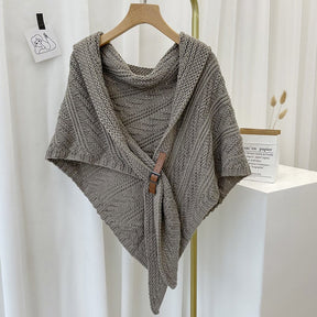 Scarf : Sjaal Dames Zwart - Fine Knitted Scarf - Driehoekige Modesjaal voor in Grijs van Pantino
