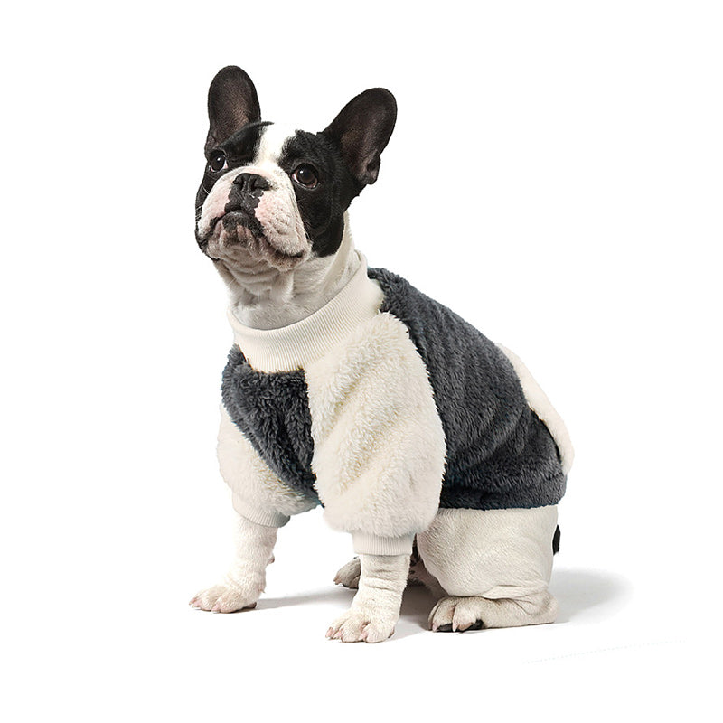 pets : Fleece-Gevoerde Omkeerbare Jas voor Honden - Donkergrijs in Donkergrijs van Pantino