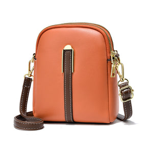bags : Crossbody Tas Dames Zwart - Mini in Oranje van Pantino