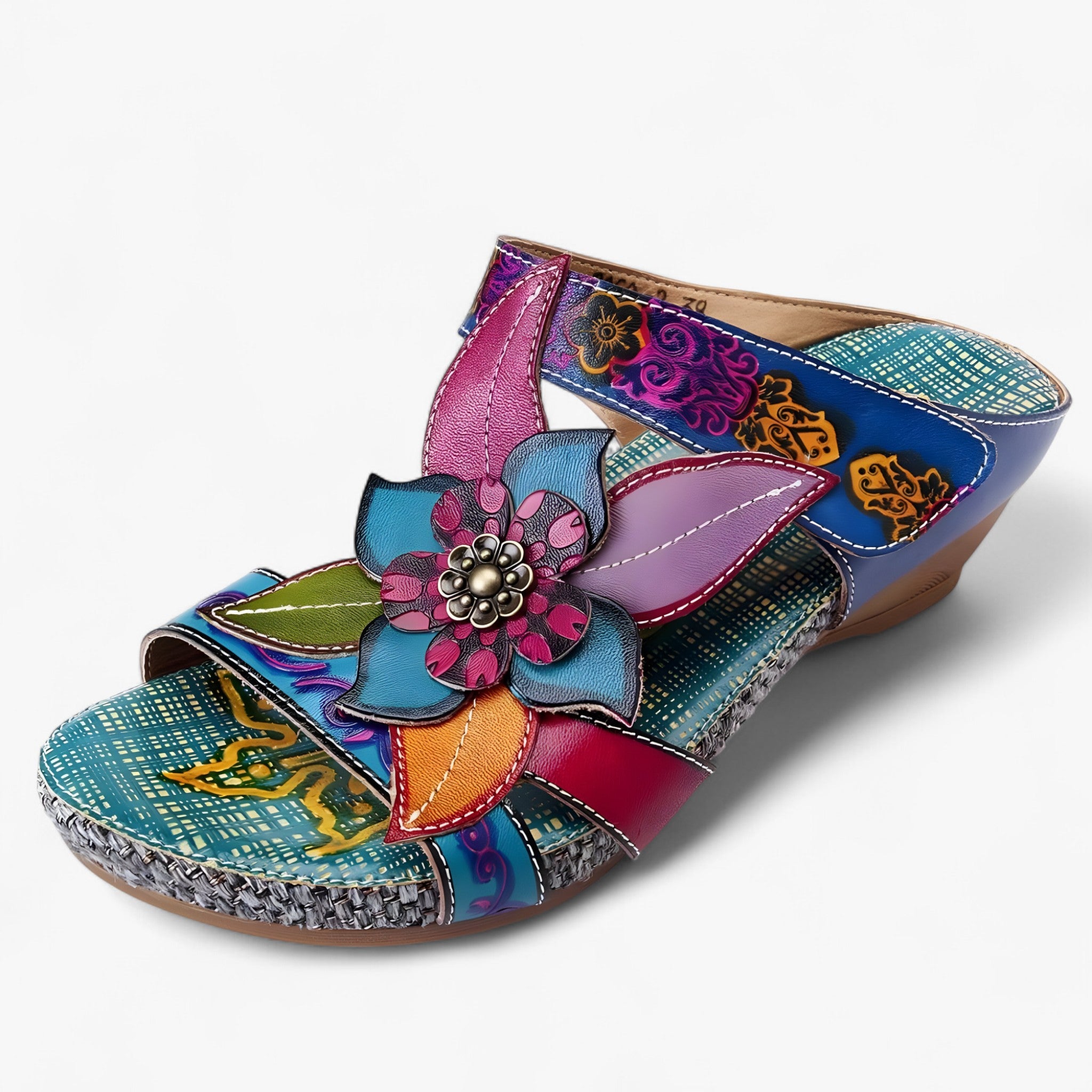 Sandals : Sandalen Bohemia - Blauw Bali in Blauw Bali van Pantino