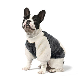 pets : Fleece-Gevoerde Omkeerbare Jas voor Honden - Donkergrijs in van Pantino