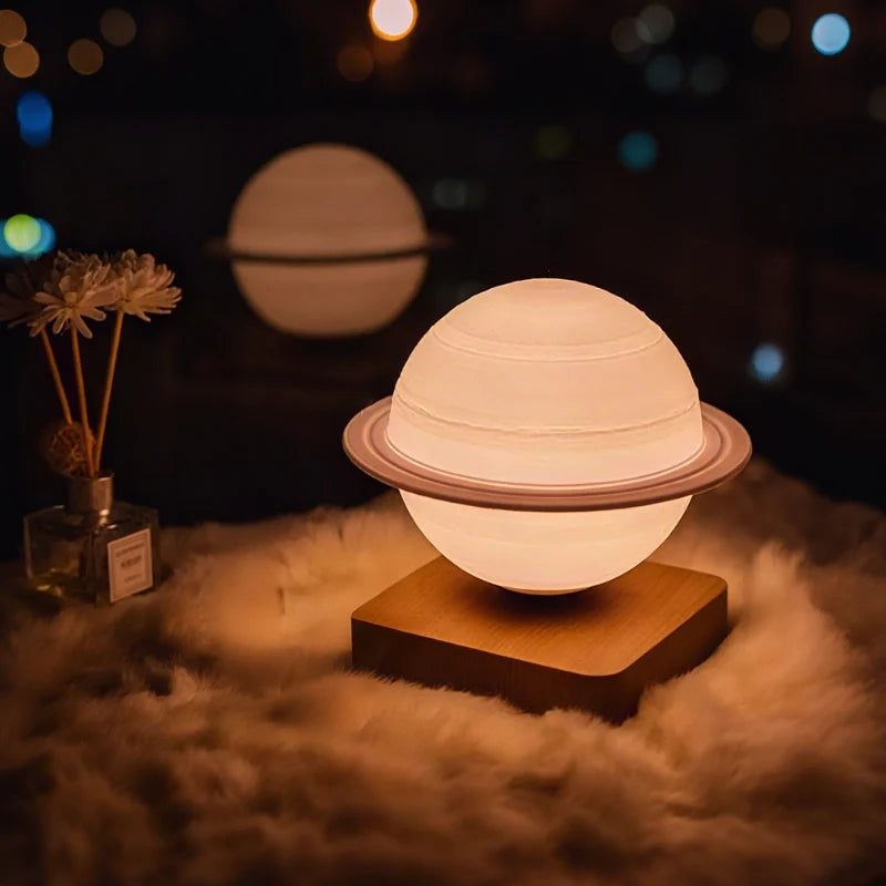 EtherealOrbit Zwevende Lamp – Magnetisch Zwevend Maan & Saturnus Licht
