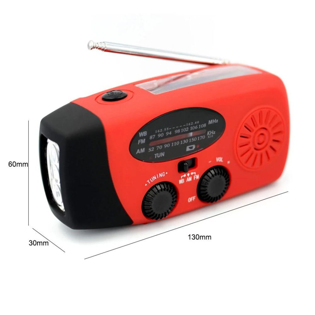 outdoor equipment : SolarSafe - Noodradio & Zaklamp op Zonne-Energie en Opwindbaar Heren in van Pantino