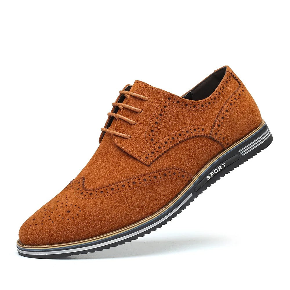 Loafers : Schoenen Heren Zwart - Suède Leren Veterschoenen Casual Donkerbruin in Bruin van Pantino