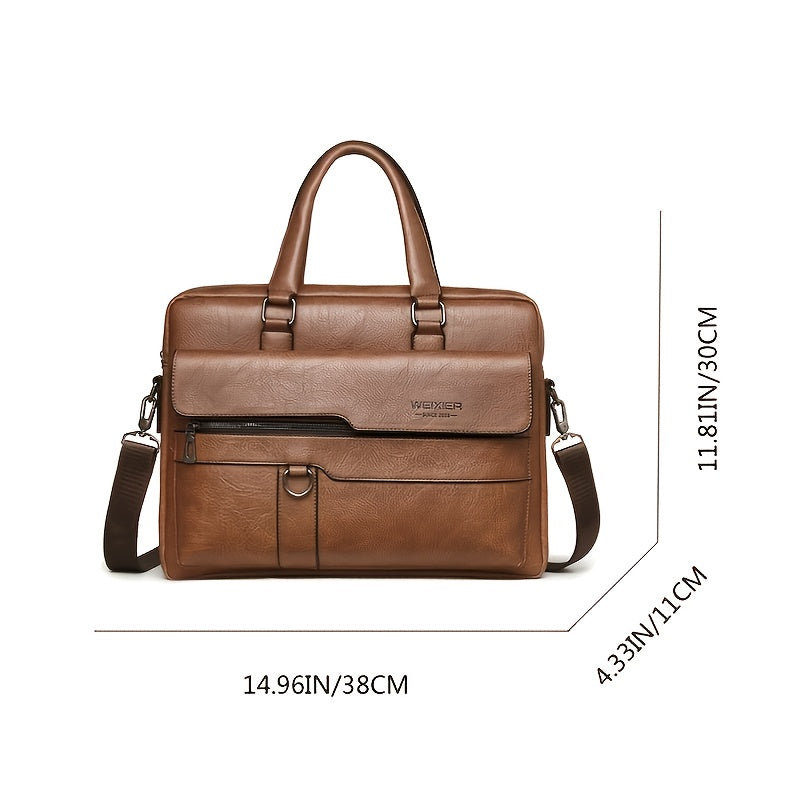 bags : Schoudertas Heren Donkerbruin - Herentas Handtas Retro Tas Elegant in van Pantino