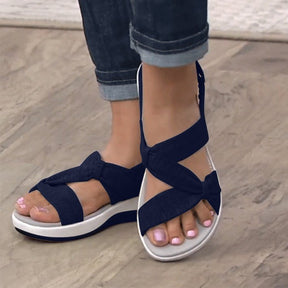 Orthopedic Sandals : Orthopedische Sandalen Dames Rood - Comfortabele Ergonomische Zomer Sandalen in Blauw van Pantino