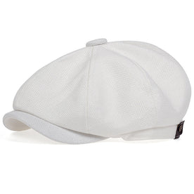 Newsboy Cap : Pet Dames Zwart - Krantenjongenspetten van Polyester Volwassen Geweven voor Mannen en in Wit van Pantinoshop