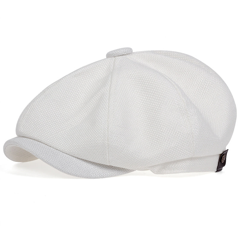 Newsboy Cap : Pet Dames Zwart - Krantenjongenspetten van Polyester Volwassen Geweven voor Mannen en in Wit van Pantino