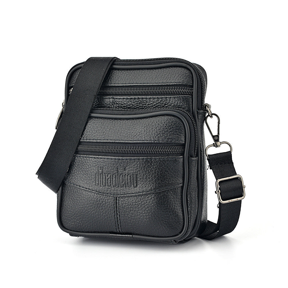 bags : Crossbody Tas Heren Zwart Leer - Compacte Schoudertas voor Dagelijks Gebruik in zwart van Pantino