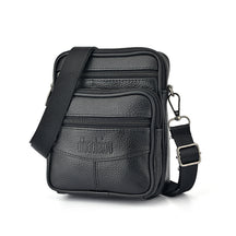 bags : Crossbody Tas Heren Zwart Leer - Compacte Schoudertas voor Dagelijks Gebruik in zwart van Pantino