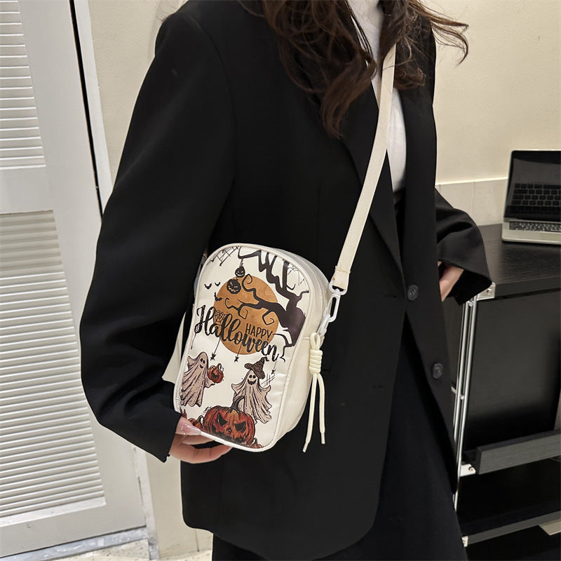 Gifts – Seasonal – Halloween : Halloween Schoudertas Dames - Compacte Pompoen PU Tas in van Loranza