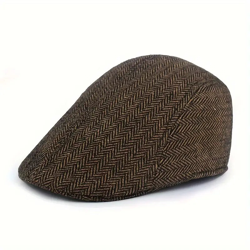 Beret Hat : Muts Donkergrijs - BeretHat - Hippe Warmte voor Middelbare Leeftijd en Ouderen in Bruin van Pantino