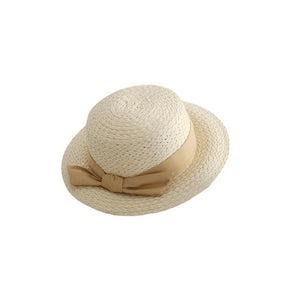 Bucket Hat : Hoed Khaki - Strik Grote Rand Stro Emmer in van Pantino