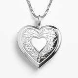 Pendentif en Forme de Cœur Amore Eterno - Argenté avec Zirconia