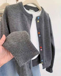 Relaxed-fit effen vest met lange mouwen
