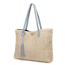 bags : Modieuze Strandtas - Bruin in Blauw van Pantino