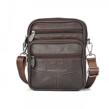 bags : Crossbody Tas Heren Zwart Leer - Compacte Schoudertas voor Dagelijks Gebruik in Donkere koffiekleur van Pantino