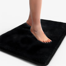 home & garden : Zachte Verdikte Badmat - Absorberend & Antislip - Grijs in Zwart van Pantino