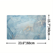 home & garden : Antislipmat Marmerpatroon - Marble - Donkergrijs in Marble-Blauw 40*60 cm van Pantino