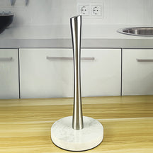 home & garden : RVS Keukenrolhouder van Marmer - Zwart in Zilver van Pantino