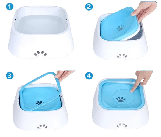 pets : Water Bowl Pro - Nooit Meer Geknoei van Je Huisdier - Roze in van Pantino