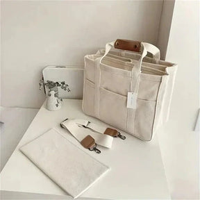 bags : Tote Bag Beige - ToteEase - Veel Opbergruimte voor Al Je Spullen in Beige van Pantino