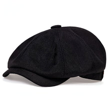 Hat : Cap Heren Zwart - Herencap van Retro Linnen voor Luchtige Lente - En Zomeroutfits in Zwart van Pantino