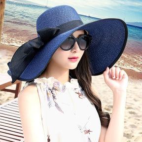 Straw Hat : Hoed Lila Lichtpaars - Strand Zonnebescherming Strohoed in van Pantino
