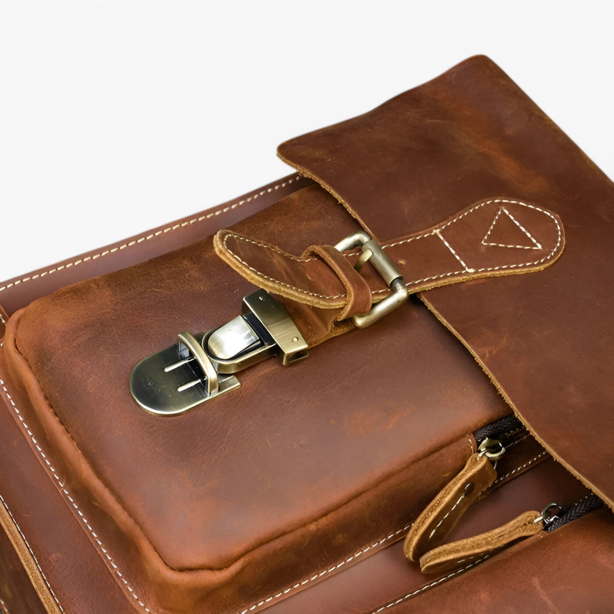 bags : Luxe Lederen Aktetas Leer - Lichtbruin in van Pantino
