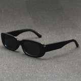 Lunettes de soleil femme noir gris - Homme et sportives à petit cadre ovale en plastique à la mode