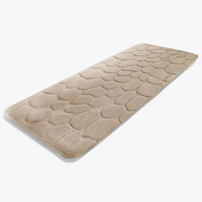 home & garden : Grote Badkamermat voor Lange Strepen - Machinewasbaar - Grijs in Abrikoos 50x120cm van Pantino