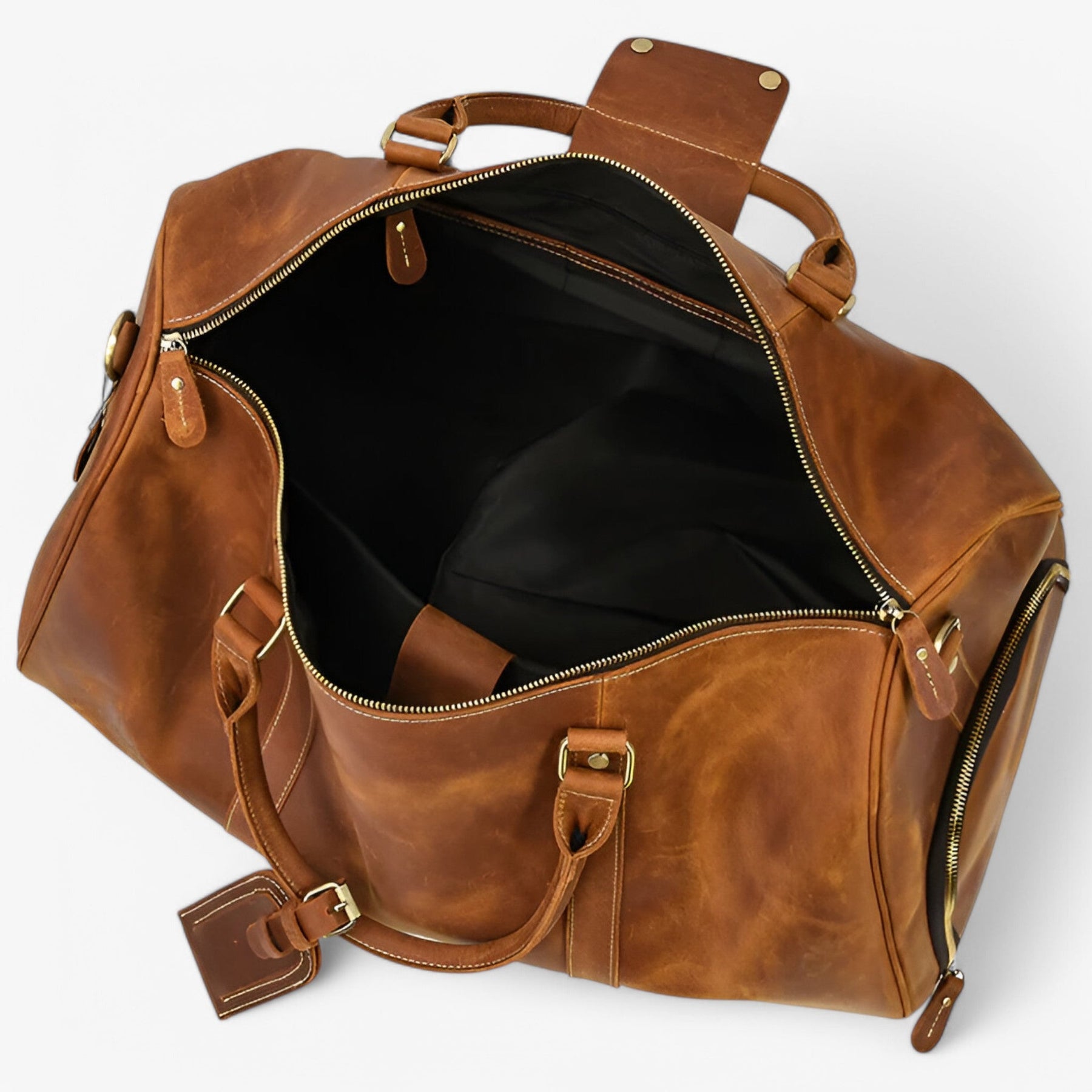 bags : Reistas Bruin 55cm - Elegante Lederen Leer in van Pantino