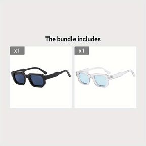 Sunglasses : Zonnebril Heren Zwart - Men 1pc Nieuwe Retro met Vierkant Frame voor Vintage in Zwart montuur grijze lens+Transparant frame groene lens van Pantino