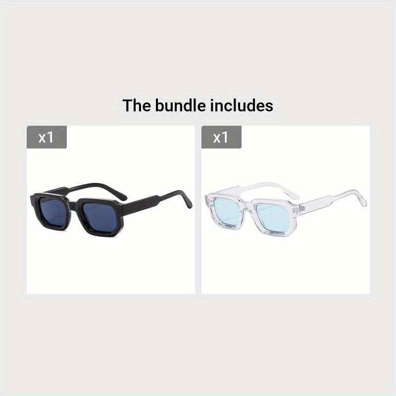 Sunglasses : Zonnebril Heren Zwart - Men 1pc Nieuwe Retro met Vierkant Frame voor Vintage in Zwart montuur grijze lens+Transparant frame groene lens van Pantino