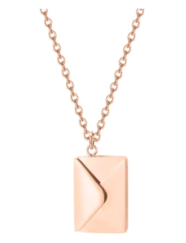 Necklace : Ketting Zilver Rose Gold - Accessoire in Rose Gold 45 cm van Pantino