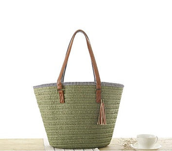 bags : Handtas Groen - Geweven Casual in Groen van Pantino