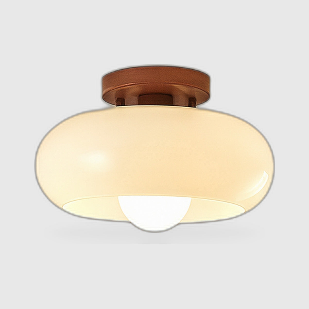 Moderne Bauhaus Plafondlamp – Sculpturale Glazen Koepel