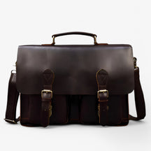bags : Luxe Lederen Aktetas Leer - Lichtbruin in Marron van Pantino