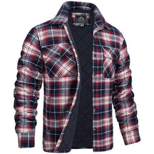 Jacket : Jas Heren Donkerblauw - Houthakkersjas in Rode kleur van Pantino